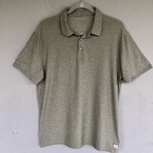 Vuori Strato Tech Polo Shirt Mens L Green Heather Stretch Performance V188